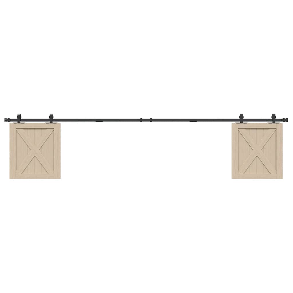 Ophangset voor schuifdeur 244 cm koolstofstaal