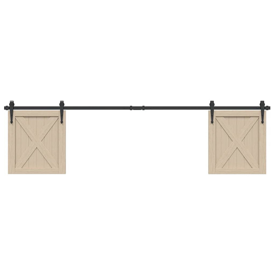 Ophangset voor schuifdeur 200 cm koolstofstaal