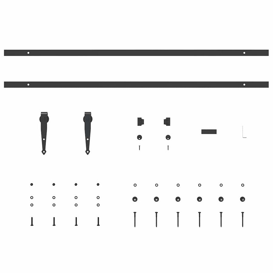 Ophangset voor schuifdeur 213 cm koolstofstaal