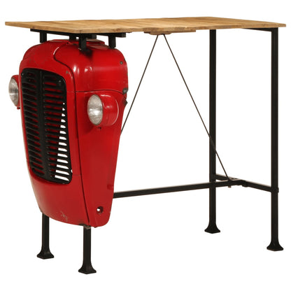 Bartafel Tractor Massief Mangohout Rood En Bruin 55 x 120 x 107 cm
