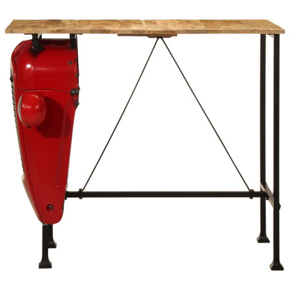 Bartafel Tractor Massief Mangohout Rood En Bruin 55 x 120 x 107 cm