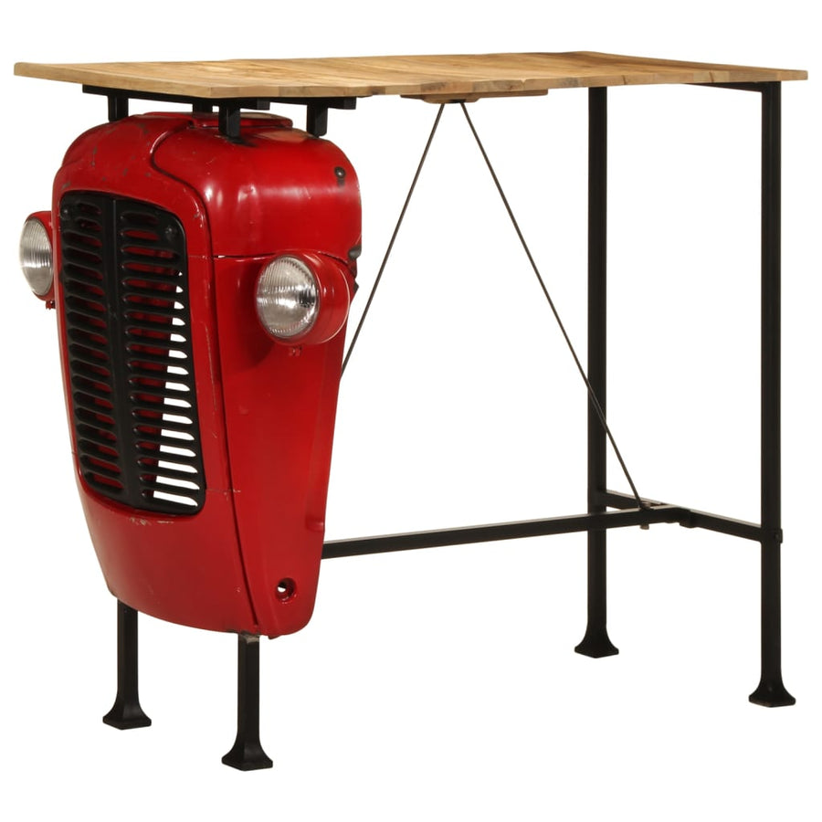 Bartafel Tractor Massief Mangohout Rood En Bruin 55 x 120 x 107 cm