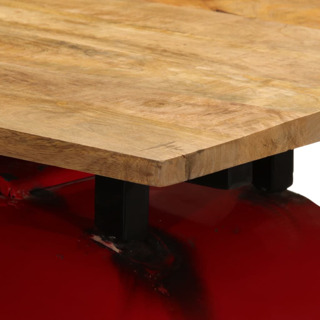 Bartafel Tractor Massief Mangohout Rood En Bruin 55 x 120 x 107 cm