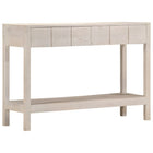 Console table 110x35x75 cm solid mango wood white