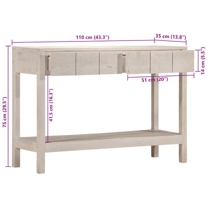 Wandtafel 110X35X75 Cm Massief Mangohout 110 cm