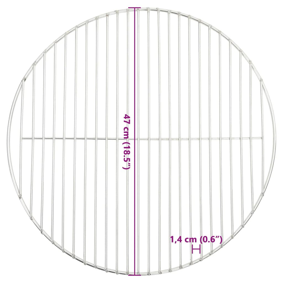Barbecuerooster rond Ø47 cm 304 roestvrij staal