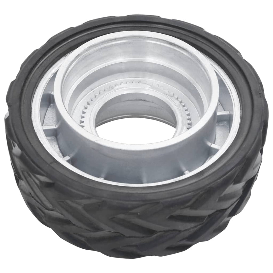 Wiel voor neuswiel Ø19,5x10 cm massief aluminium en rubber