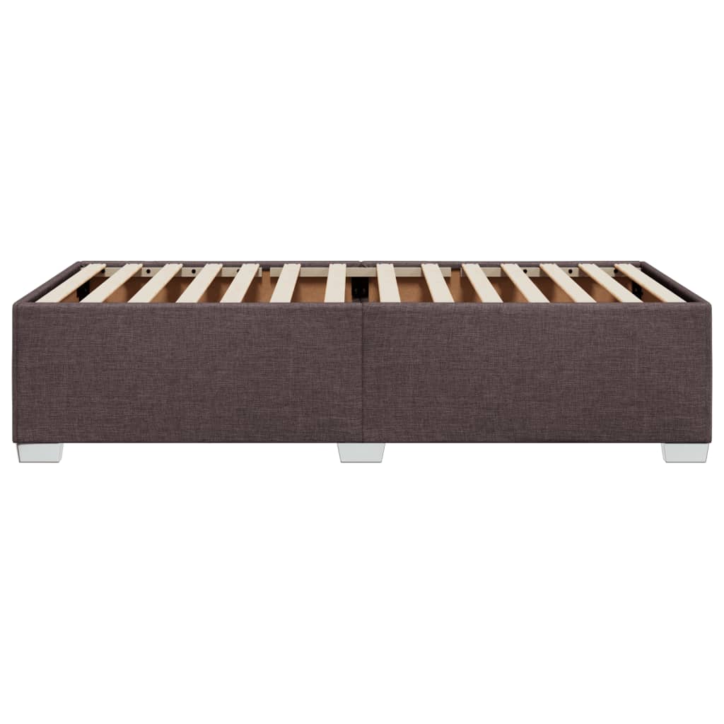 Bedframe stof donkerbruin 80x200 cm