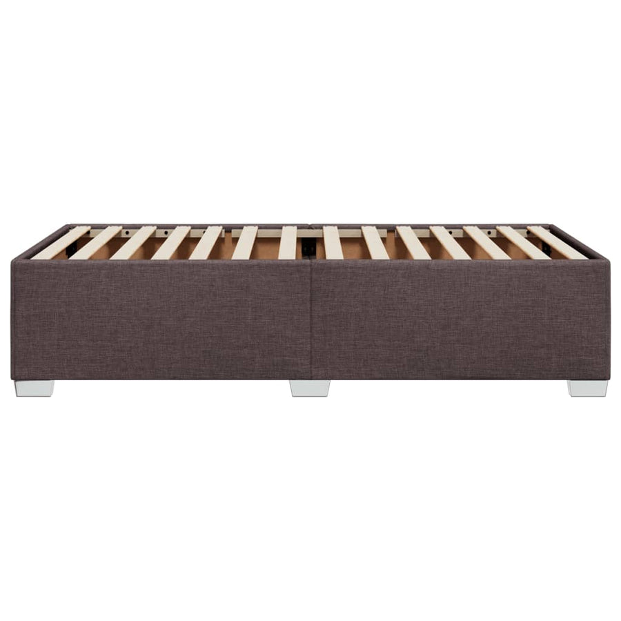 Bedframe stof donkerbruin 80x200 cm
