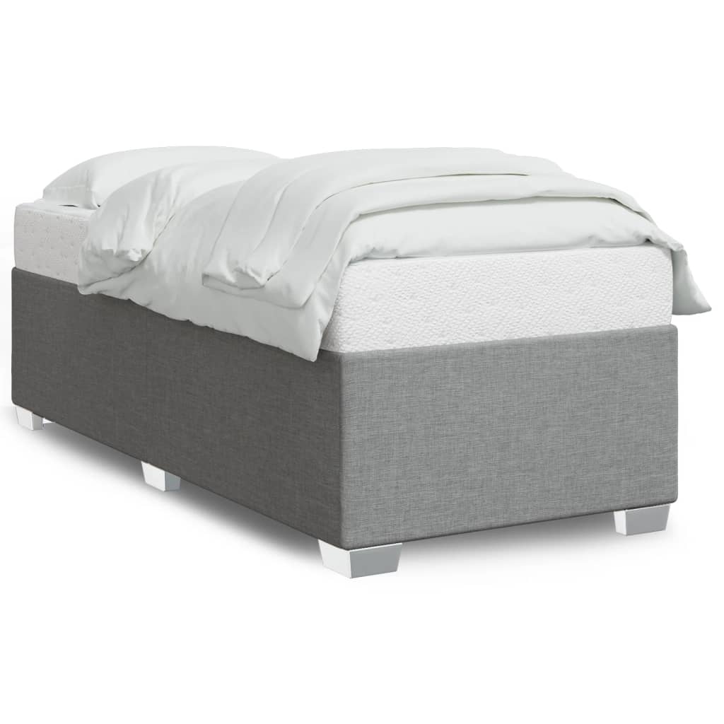 Bedframe stof lichtgrijs 90x190 cm