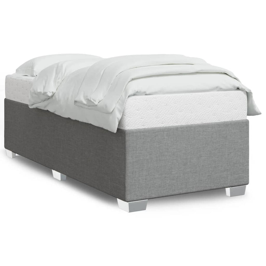 Bedframe stof lichtgrijs 90x190 cm