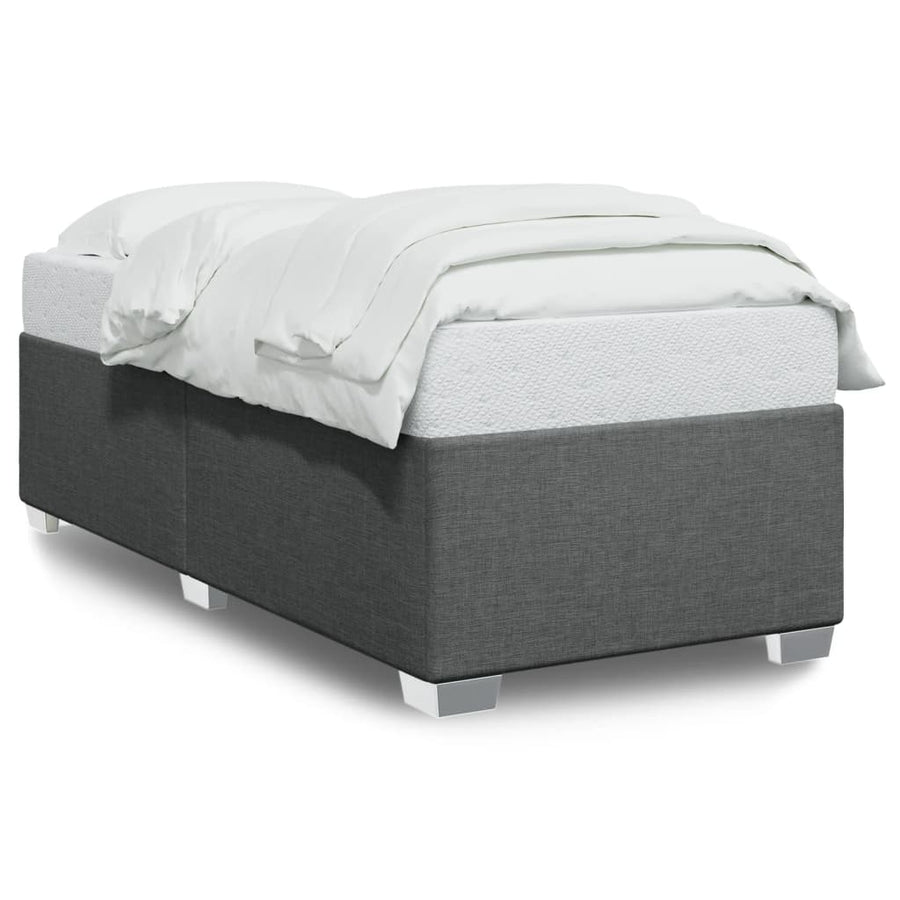 Bedframe stof donkergrijs 90x190 cm