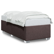 Bedframe stof donkerbruin 90x190 cm