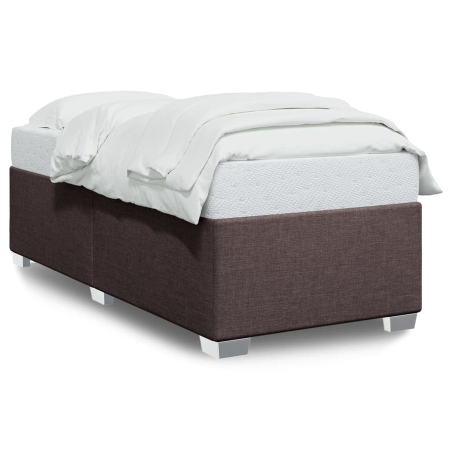Bedframe stof donkerbruin 90x190 cm