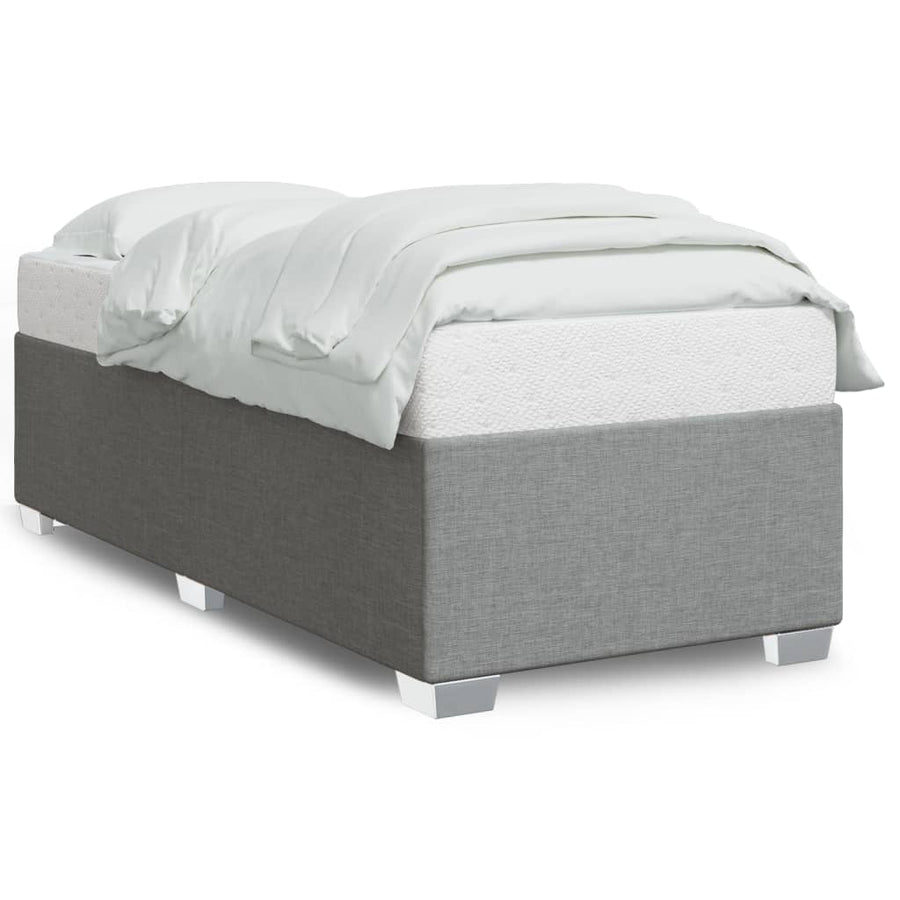 Bedframe stof lichtgrijs 90x200 cm