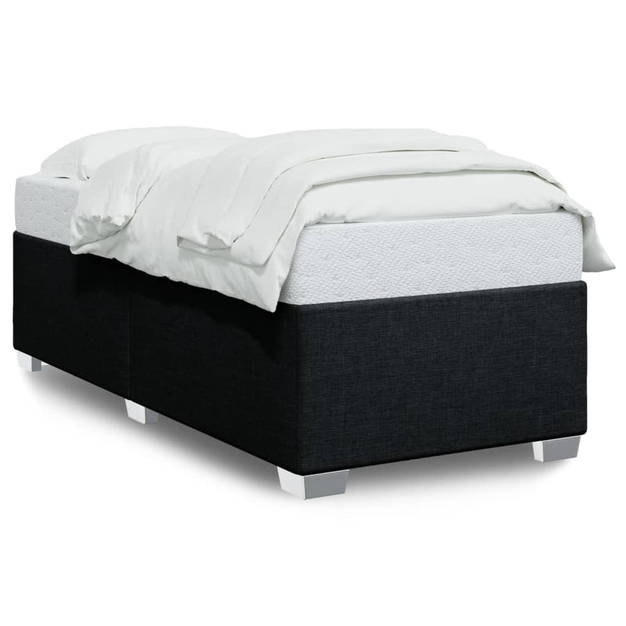 Bedframe stof zwart 90x200 cm