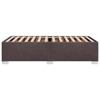 Bedframe stof donkerbruin 90x200 cm