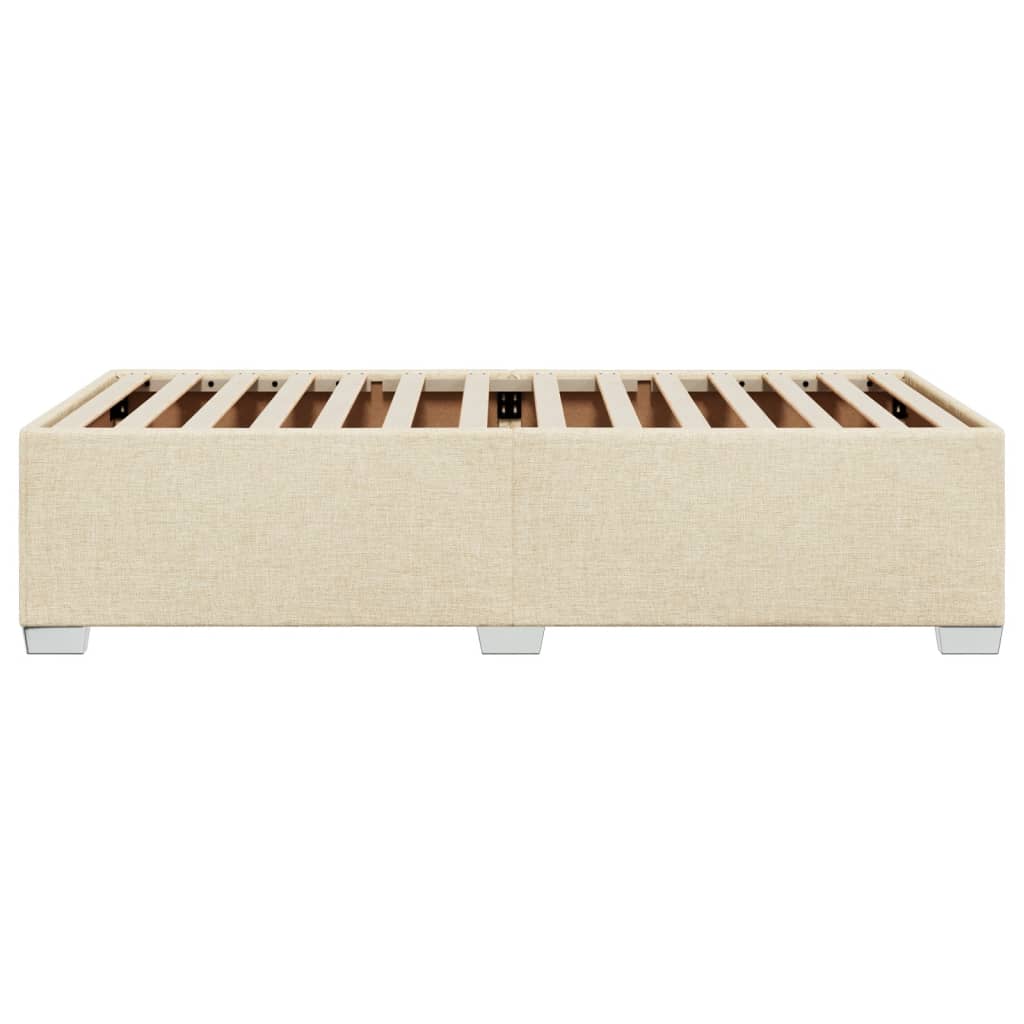 Bedframe stof crèmekleurig 90x200 cm
