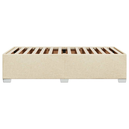 Bedframe stof crèmekleurig 90x200 cm