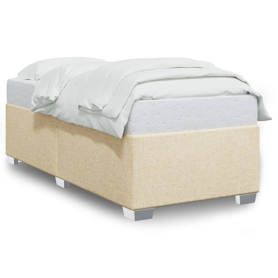 Bedframe stof crèmekleurig 90x200 cm