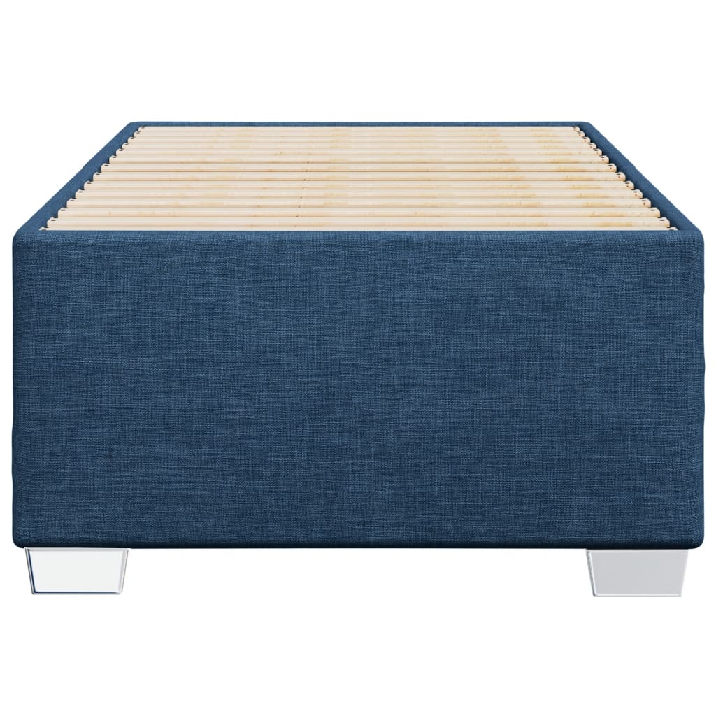 Bedframe stof blauw 90x200 cm