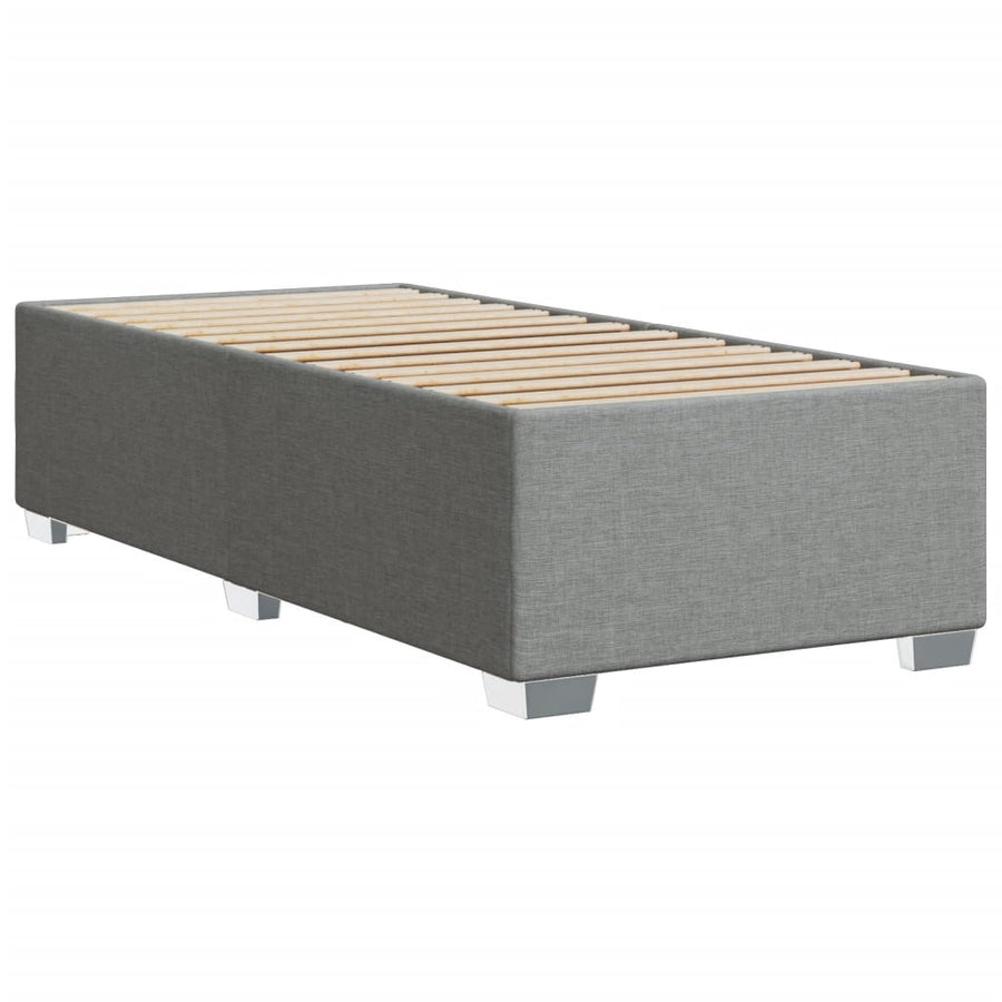 Bedframe stof lichtgrijs 100x200 cm