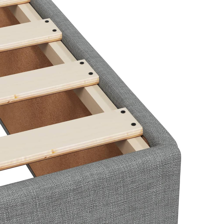 Bedframe stof lichtgrijs 100x200 cm