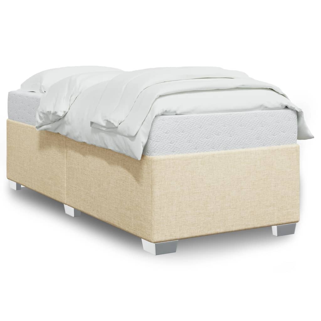 Bedframe stof crèmekleurig 100x200 cm