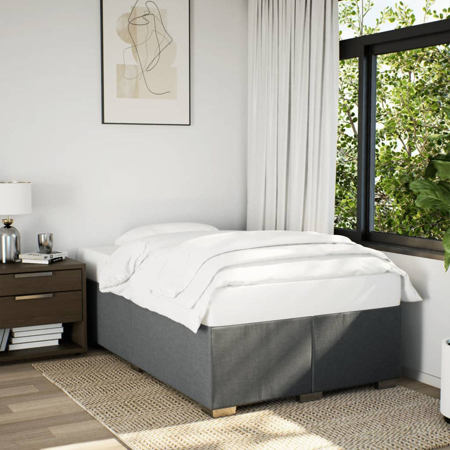 Bedframe stof donkergrijs 120x190 cm