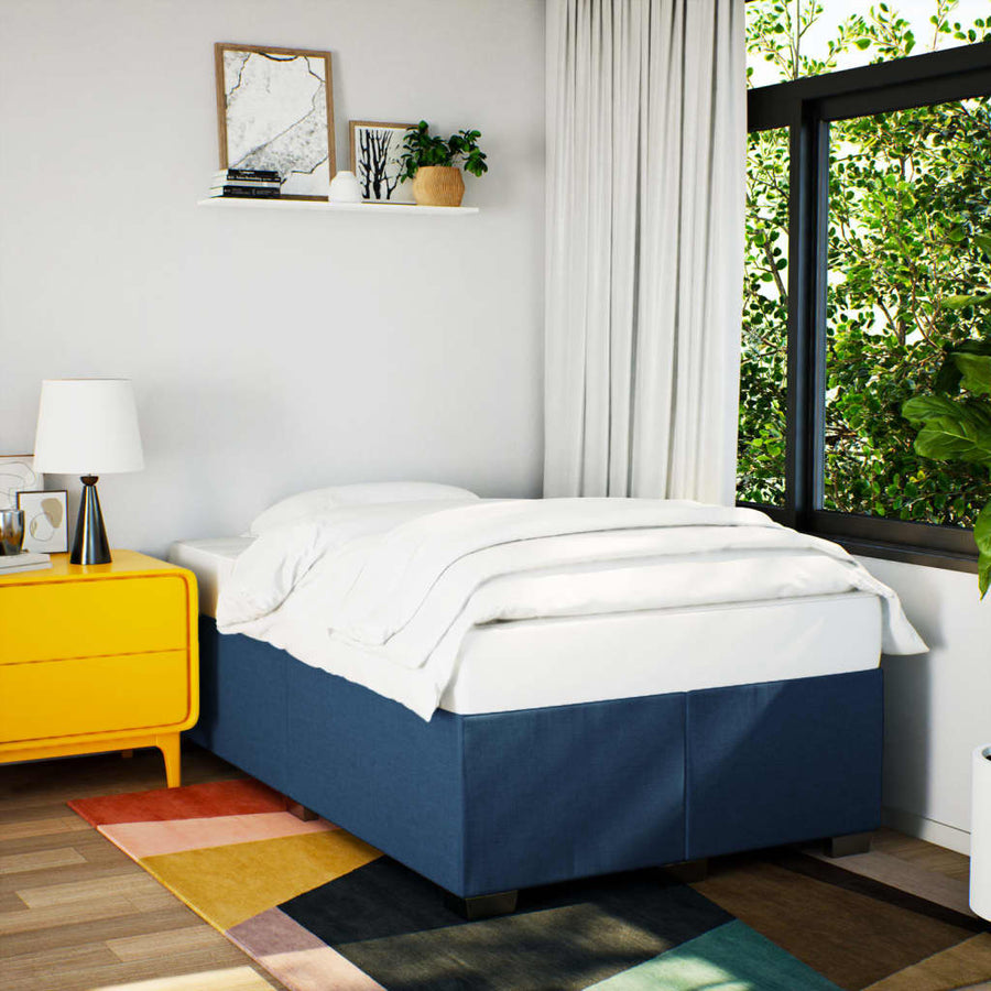 Bedframe stof blauw 120x190 cm