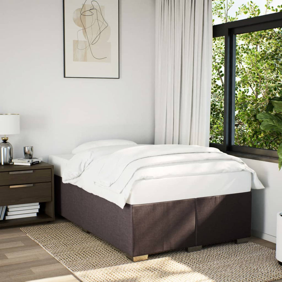 Bedframe stof donkerbruin 120x200 cm