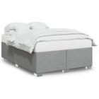 Bedframe zonder matras stof lichtgrijs 140x190 cm