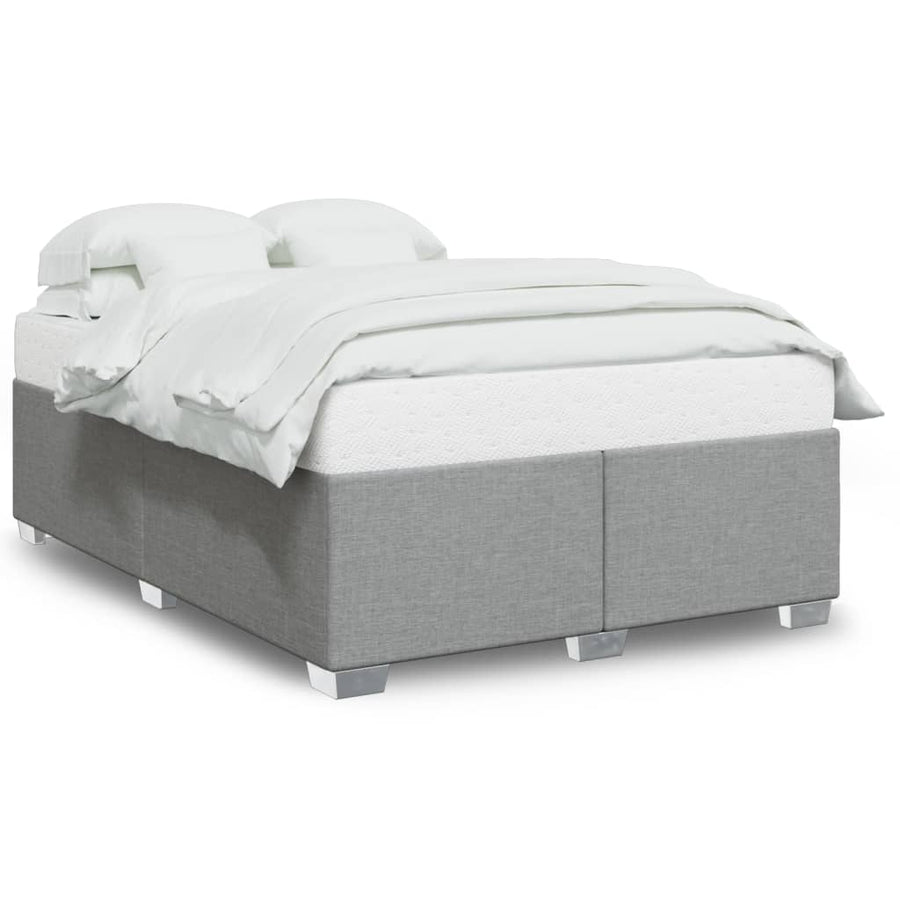 Bedframe stof lichtgrijs 140x190 cm