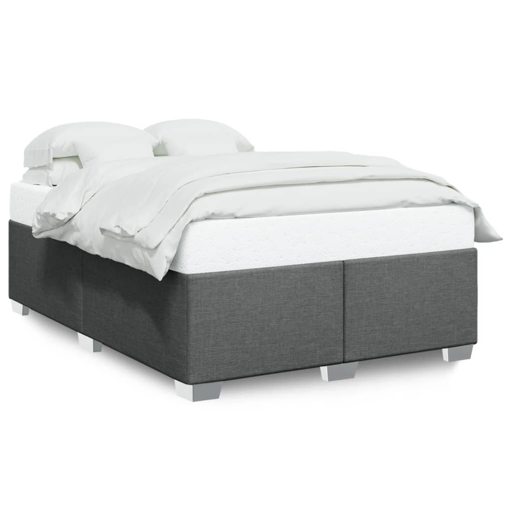 Bedframe stof donkergrijs 140x190 cm