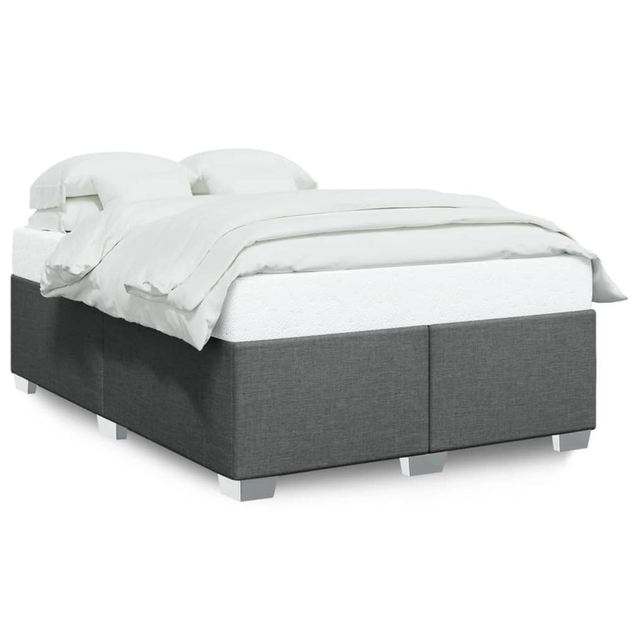 Bedframe stof donkergrijs 140x190 cm