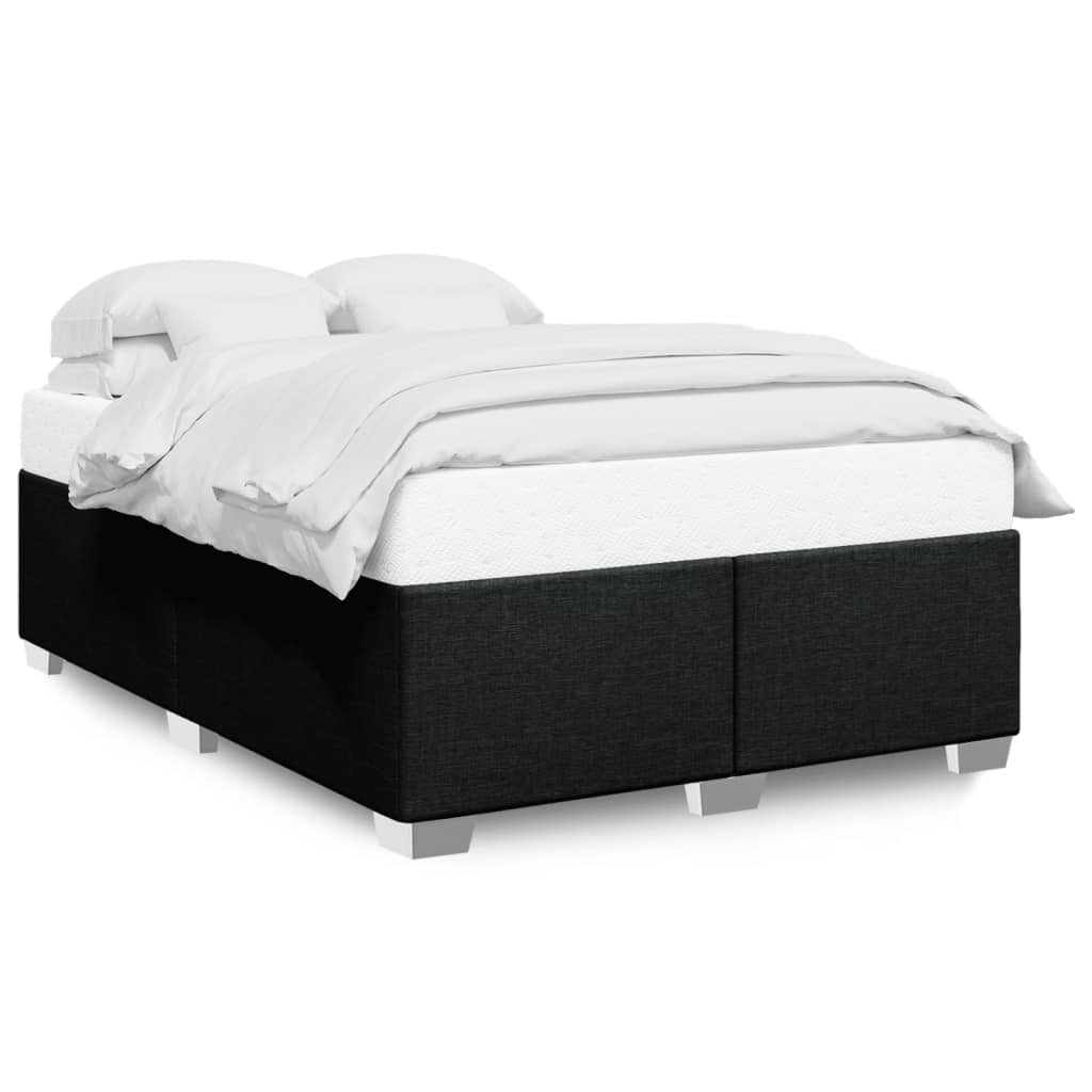 Bedframe stof zwart 140x190 cm