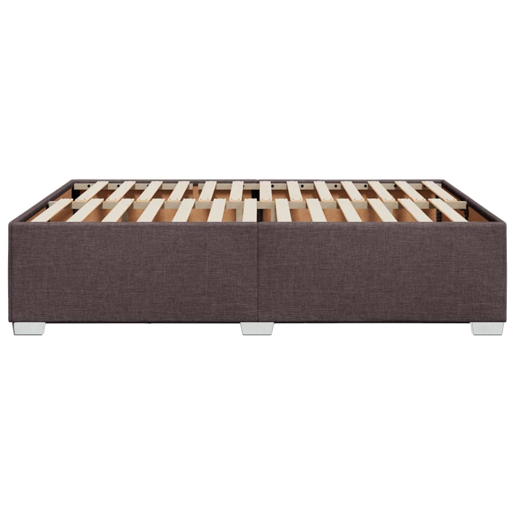 Bedframe stof donkerbruin 140x190 cm