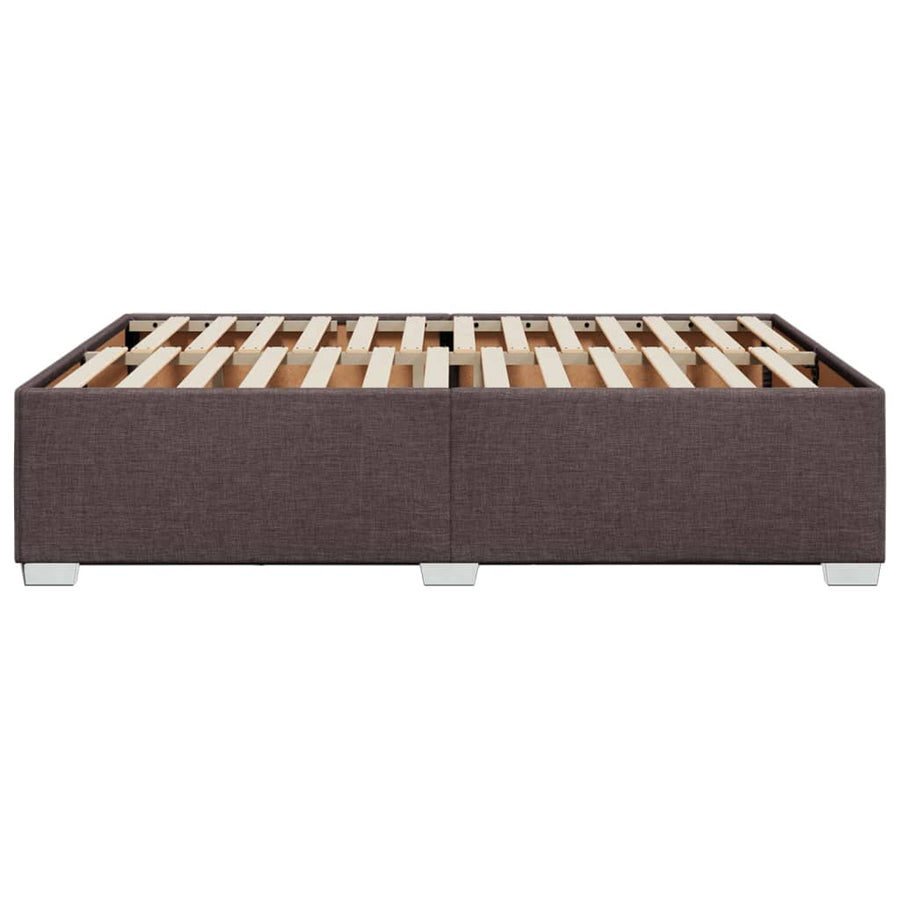 Bedframe stof donkerbruin 140x190 cm