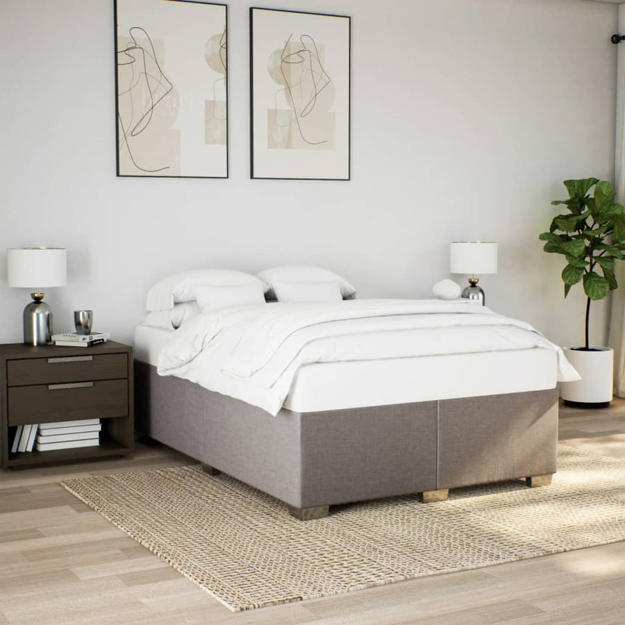 Bedframe stof taupe 140x190 cm