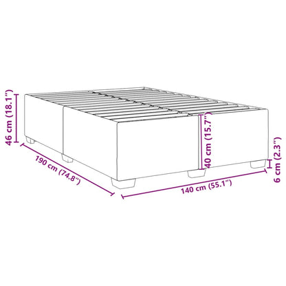 Bedframe stof crèmekleurig 140x190 cm