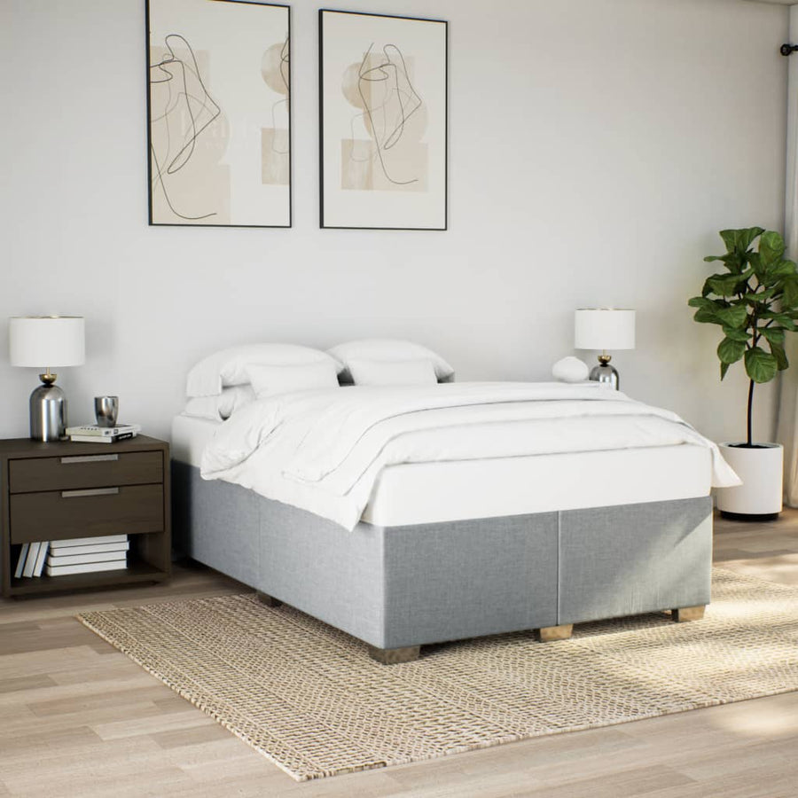 Bedframe stof lichtgrijs 140x200 cm