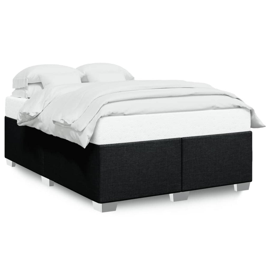 Bedframe stof zwart 140x200 cm