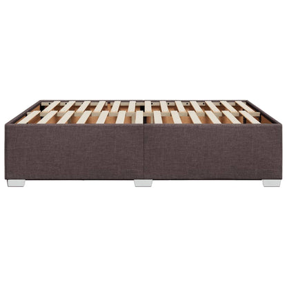 Bedframe stof donkerbruin 140x200 cm