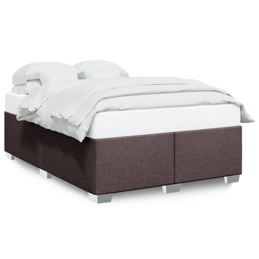 Bedframe stof donkerbruin 140x200 cm