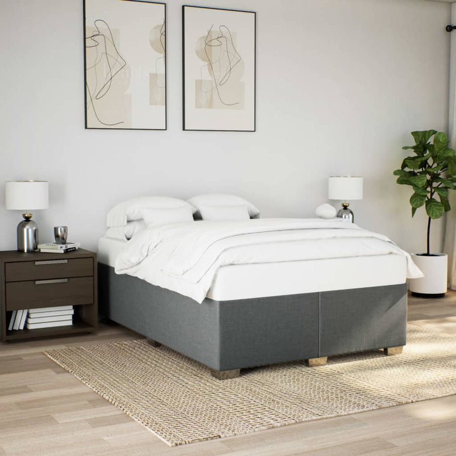 Bedframe stof donkergrijs 160x200 cm