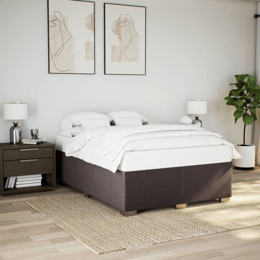 Bedframe stof donkerbruin 160x200 cm