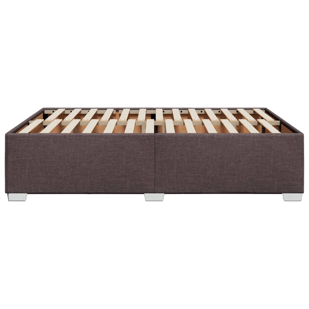 Bedframe stof donkerbruin 160x200 cm