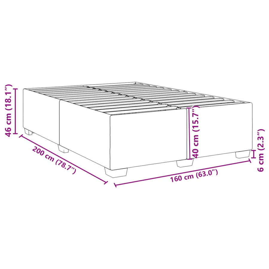Bedframe stof donkerbruin 160x200 cm