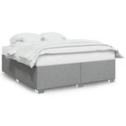 Bed frame without mattress fabric light grey 180x200 cm