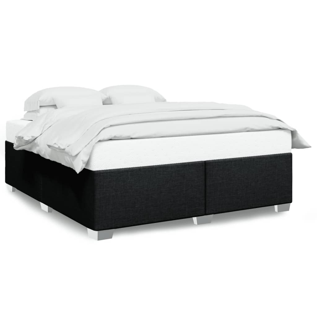 Bedframe stof zwart 180x200 cm